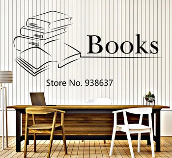 Kitap Duvar Vinil Çıkartma Kitapları Çalışma Odası Ev Dekorasyonu ZB015 İçin Kitapçı Kütüphane İç Dekor Çıkarılabilir Duvar Çıkartmaları Okuma