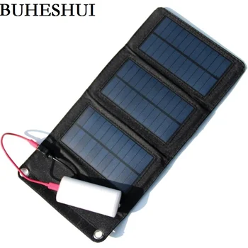 Cep Telefonu İçin BUHESHUİ MOBİL Katlanabilir Mono Güneş Paneli Şarj Cihazı Solar Şarj Cihazı Mobil Güç Pil Şarj Cihazı Ücretsiz Kargo Siyah