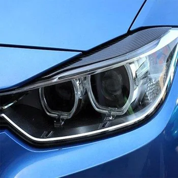 F32 F36 F82 Karbon Fiber Araba Kaş göz Kapağı BMW F32 F36 F82-2016 Ücretsiz kargo için döşeme Plakası Kapak Far