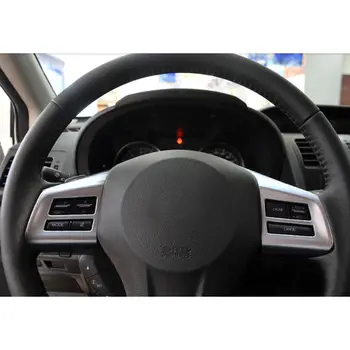 Araba Şekillendirme Direksiyon Paneli Döşeme Rozeti Kapak Sticker Krom ABS Subaru XV CROSSTREK 2011-Aksesuarlar İçin Uygun