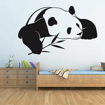 Yeni Stil Hayvan Ev Dekorasyonu PVC su Geçirmez Kendinden Yapışkanlı Çin Panda Duvar Çıkartmaları Çocuk Yatak Odası Dekorasyonu
