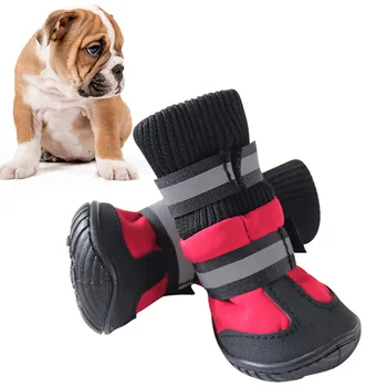 Büyük Köpekler Pet Açık Yağmur Çizmeleri İçin 4 Adet/sürü Köpek Ayakkabı Köpek Koşu Spor Ayakkabı Waterpoof Bot Pet Aksesuarları Kaymaz