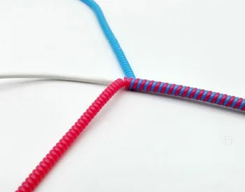 50cm kablo düzenleyici, Uzunluk şarj etmek için 6pcs/çok Katı Renk TPU spiral USB Şarj kablosu kablosu koruyucu wrap kablo sarıcı
