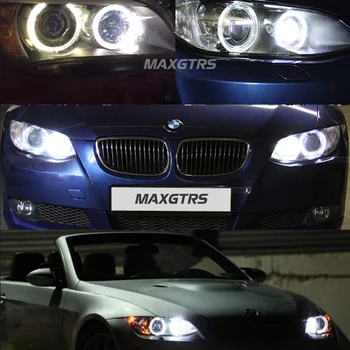 80W H8 Ücretsiz 1set Hata BMW X5 Maksimum X5 E71 E90 E91 E92 M3 Samsung Canbus İçin İşaretleyici Angel Eyes Beyaz H8 LED Angel Eyes LED