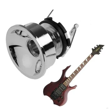6,35 mm Fiş Electrosocket için elektro Gitar Krom Soket Jack Plaka Sahibi