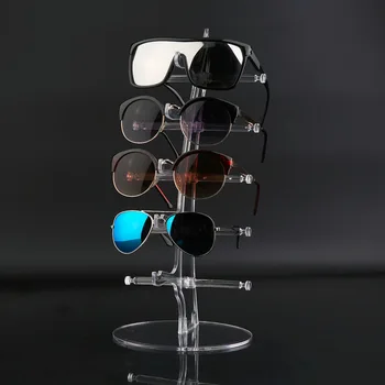 OUTAD Yeni Varış 5 Çift güneş Gözlüğü Moda Akrilik Göster Raf Sayaç Gözlük Tutucu Şeffaf Sıcak Standı Ekran Gözlük