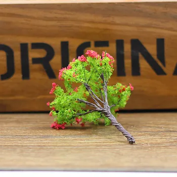 3.5 Mini Kiraz ağacı Simülasyon Ağaç demir tel Dekorasyon Mikro Peyzaj Bitkileri Bahçe Mikro Görünüm 2.5 cm DİY malzemeleri*