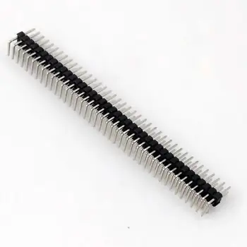 5 adet/lot Çift Sıra Pin Header Konnektör 2.54 mm 40 Pin 2x40 Pin Header Erkek dik Açılı Bağlayıcı Şerit Ücretsiz Kargo
