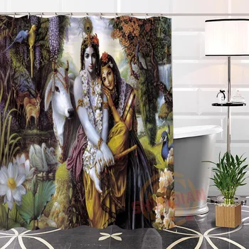En Güzel Özel Hint tanrıları Duş Perdesi Banyo Perdesi su Geçirmez Kumaş DAHA fazla Banyo BOY LQ#21