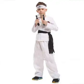 Çocuk Sahne Kostümleri Karate Kıyafeti Çocuklar Cosplay Yeni Cadılar Bayramı Kostümleri Karate Yenilmez