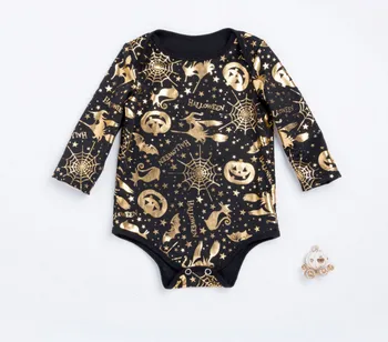 Parti Hediyeleri İçin Yeni Cadılar Bayramı Kostümleri Küçük Kız Kafatası Tulumu Sevimli Bebek Yenidoğan Pamuk Tulum Seyreden İnfantil Bayramlık Elbise