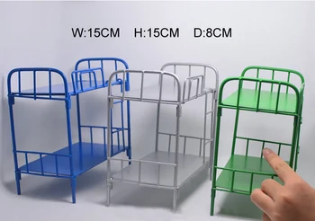 1 G05-X4607 çocuk bebek hediye Oyuncak:12 Dollhouse Mobilya mini Minyatür rement alaşım DİY yatak 1 adet
