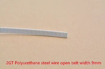 3d yazıcı kemer 2GT Poliüretan çelik tel açık kemer 1000mm triger kayışı genişliği 9mm spor otomobil için kullanılabilir kemer doğrusal hareket PU 1 adet sona erdi