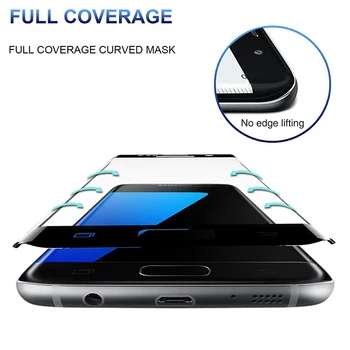 Samsung Galaxy s7edge s6edge s6edgeplus ücretini s8Plus Tam Kapak için 3D Kavisli Tam Kapsama Ekran Koruyucu Cam Flim HD Temperlenmiş