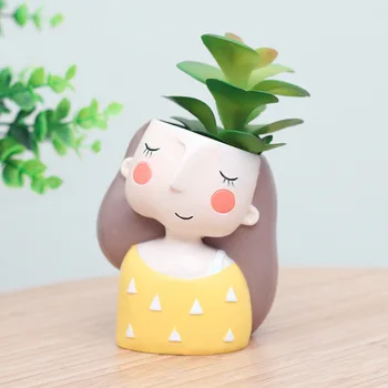 4 adet Avrupa Tarzı Etli Bitkiler Pot Mini Kaktüs Bonsai Saksı Ev Dekorasyonu Zanaat Saksı çiçek Kız Saksı Seti -