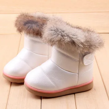 Kızlar Kar Botları Ayakkabı Kauçuk Taban Bebek Kızlar Kar Pamuk Ayakkabı Ayak Bileği Çizmeler Kız Peluş Açık İçin Rahat Kids Çocuk Ayakkabı Çizme