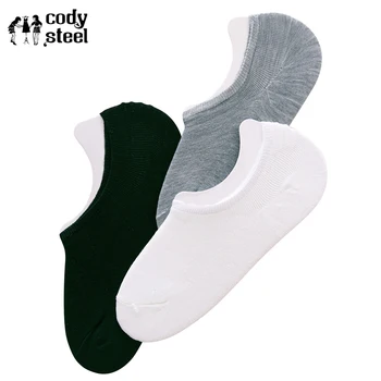 Cody Çelik Yaz Erkekler Rahat Görünmez Sığ Ağız Erkek Katı Renk Casual Erkek Kısa Çorap 6pairs/lot Çoraplar