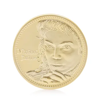 Dekorasyon El Sanatları Altın POP müzik yıldızı Michael Jackson Hatıra Paraları Sanat Koleksiyonu Hatıra Para Kralı Kaplama
