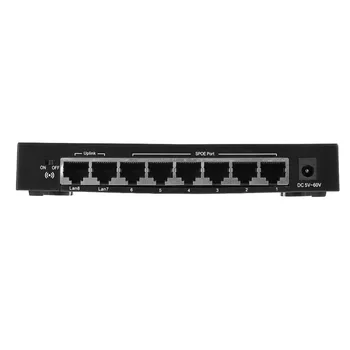 VAKİND 8 Port (2x10/sn + 6x POE Portu) POE Ethernet Ağ Lan Ethernet Hub Smart 6 Desteği Anahtarı 55V Güç Kaynağı Anahtarı-