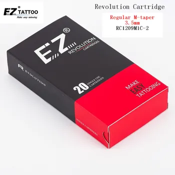 EZ Devrim Dövme İğne Kartuşu makine için(0,35 mm) (12 CM /RM)/Yuvarlak Magnum #Kavisli ve RC1209M1C-2 20 adet /kutu kulpları