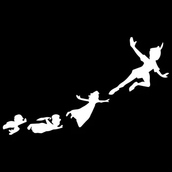 S3 17 cm*10cm Peter Pan & Çete Uçan Araba Moda-Stil Çıkartmaları Çıkartmaları Siyah/Gümüş-6613