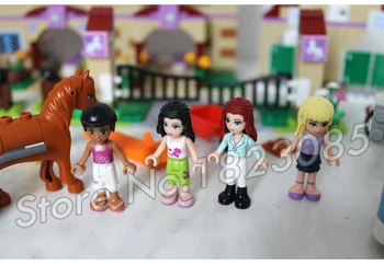 1118pcs Bela 10170 Arkadaşlar Yaz Binicilik Kampının Kızlar lego İle Binicilik Yapı taşları oyuncaklar Uyumlu toplandı