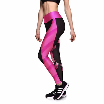 Harikalar Diyarında Cheshire cat 3D Baskı Yüksek Bel Egzersiz Fitness Kadın YENİ Ankara Seksi Kız Kadın Alice Jogger Pantolon Tozluk