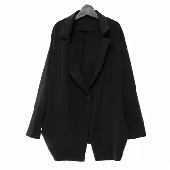 Ceket S-XL Sonbahar Kış Yeni Moda Kadın Gevşek Uzun Kollu Ceket Uzun Ceket