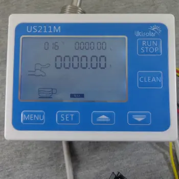 USC ile US211M Su Akış Sensörü Okuyucu Dijital Akış Ölçer-HS21TLT hall etkisi su akış sensörü ve NTC50K sıcaklık sensörü