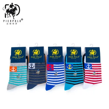 2018 Satışı Standart Erkek Rahat Calcetines Tüp İskele Polo Yeni Erkek Hombre Toptan Nakış Renk Pamuklu Çorap Çorap