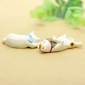 Kawaii Şanslı Kedi Minyatür Heykelcik Bonsai Dekorasyon mini peri bahçe hayvan heykel reçine zanaat Ev Süsleme hediye TNA170