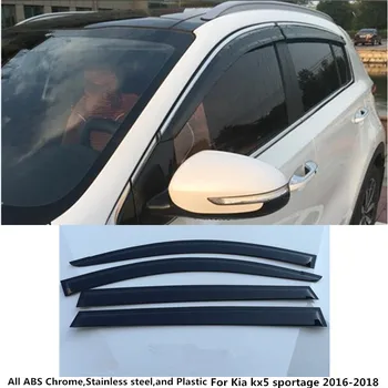 Kapak Sopa lamba plastik Pencere camı Rüzgar Siperliği Yağmur/Güneş Koruma Havalandırma şekillendirme Kia kx5 Aracınızın 2016 2017 2018 araba vücut için