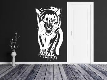 Hayvan Duvar Çıkartmaları Vinil Çıkartma Ev Dekorasyon Panter Hayvan büyük kedi GW Çıkarılabilir Sanat duvar Çıkartmaları-144