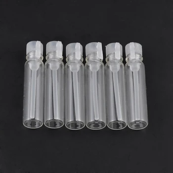 (100 adet) MUB - 1 ml Sıcak Satış Mini Cam Yağ Şişesi Tüp Şişe Boyutu Örnek Kapları Parfüm Numune Şişeleri