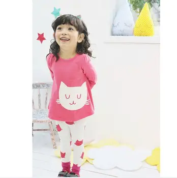 Kız Çocuk İçin Çocuk Giyim Elbise Pamuk Elbise Pamuk Hello Kitty Vestidos Yeni Bahar Kız Bebek Set