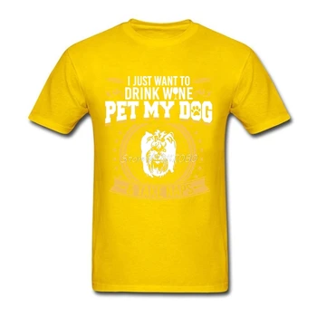 Yorkshire terrier Pet Köpek T Gömlek Kısa Kollu Erkek T Shirt Moda 2017 Yeni Stil Çift Pamuk Büyük beden Erkek Gömlek