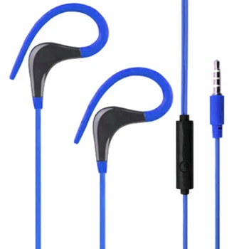 Marsnaska Toptan 3.5 mm spor Kulaklık iPhone Samsung Xiaomi MP3 Yüksek kaliteli Bas İçin Mikrofon ile Çalışan Kulaklık
