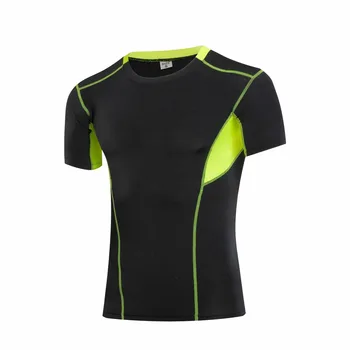 Yeni Erkek Spor Fitness Koşu tişörtleri Vücut Nefes Düz Yumuşak 11 seçmek için Gömlek Siyah Beyaz 6 renk T-Üstleri