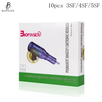 Biomaser Kaş dudak için İğne Uçları için Kartuş Dövme Makyaj 3SF/4SF/5HS Kartuş İğneler dövme iğne 10 adet