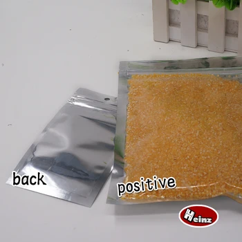 13 cm 7*yarı Şeffaf kaplama alüminyum kilitli çanta - Reclosable alüminyum folyo mylar çantası fermuar. 100/ paket