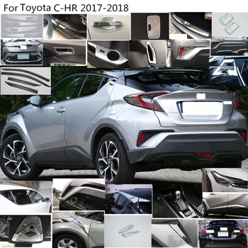 Kapak sopa ABS krom arka iç araba iç arka okuma ışığı lambası çerçevesi Toyota C için 1 adet trim anahtarı 2017 İK HARCINI 2018 okunur