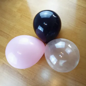 50 adet/lot 5inch Lateks Balon Şeffaf Siyah Yıldönümü Partisi Balon Düğün Doğum günü Partisi Temizlemek Balonlar Malzemeleri