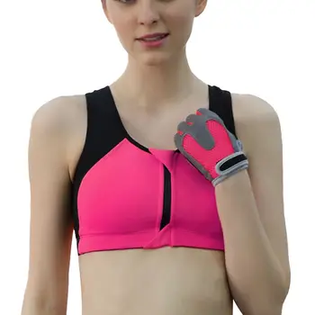 Çalışan kadınlar Spor Sutyen Üst Beden Egzersiz Tel Ücretsiz Ön Fermuar Fitness Spor Tişört Yoga Fitness Shakeproof iç Çamaşırı Sütyen