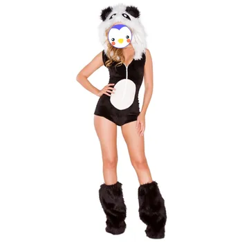 Toptan Cadılar Bayramı hayvan kostüm siyah ve beyaz seksi kadın panda kostümü,panda maskot kostüm, dans Partisi hayvan kostümleri