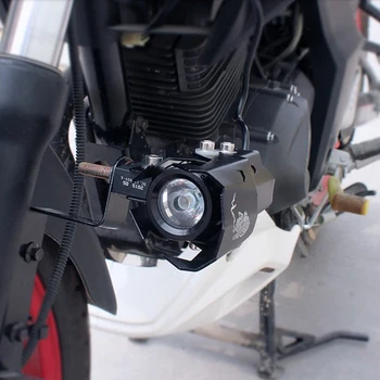 Huiermeimi 2 adet 12 V m3 U8 Far Motosiklet sürüş LED araba Sis farı gündüz farı U5 Motosiklet anahtarı İle Otomobil Kafa spot ışık