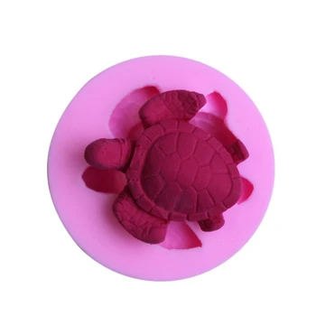 Deniz Kaplumbağası Kaplumbağa Pasta Süsleme Araçları, Silikon Kek Kalıp Pişirme Araçları Çikolatalı Puding E296 Pasta Sabun Kaplumbağa Fondan