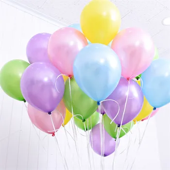 100pcs 10inch Mavi Lateks Balonlar 21 Renkler Helyum Hava Topu Mutlu Doğum günü Düğün Parti Dekorasyon Balon Malzemeleri Şişme
