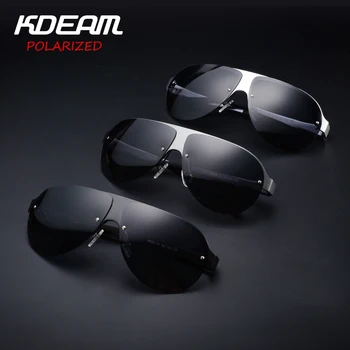 KDEAM Egzersiz Erkek güneş Gözlüğü UV Koruma Güneş Gözlükleri moda Yüksek Kaliteli Marka Tasarımcı Serin Sürüş Gözlük Pilot Polarize