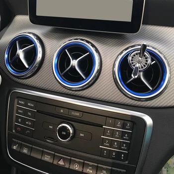 Mercedes Benz için Dewtreetali Araba stil Klima Havalandırma Outlet Yüzük Kapak Döşeme Dekorasyon B Sınıfı AMG Aksesuarlar
