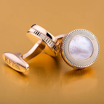 KFLK sıcak düğün hediyesi kol düğmeleri kabukları tırnak erkek gömlek moda kol düğmeleri 2018 yeni ürünler ücretsiz kargo kol düğmeleri kol